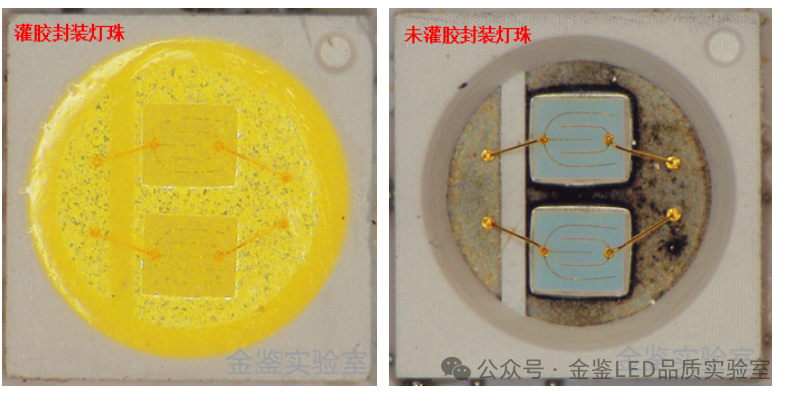 红外热像和电学法测得蓝光LED芯片结温比较
